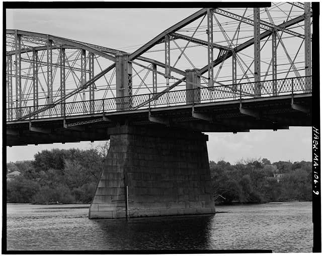Aiken Street Bridge,Merrimack River,Lowell,Middlesex County