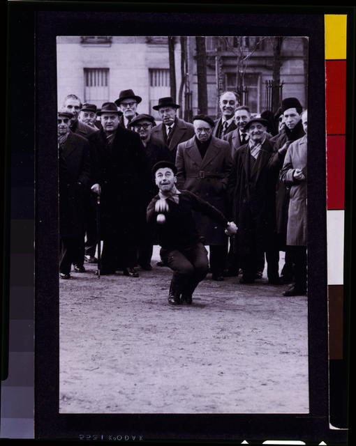 Boccie Players,Man throwing Bocci Ball,Toni Frissell,Photographer,Bocce